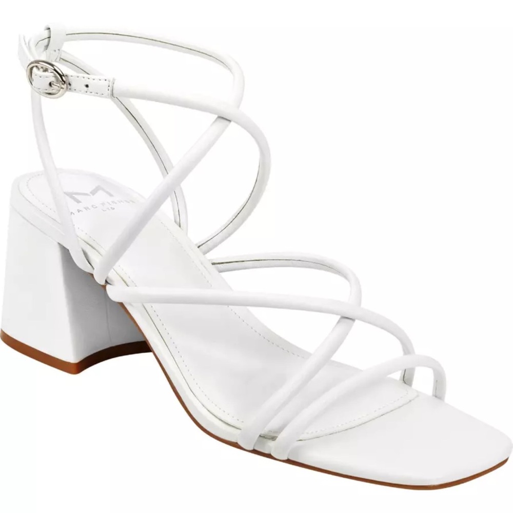 Marc Fisher LTD Nakita Strappy Sandal White Size 9M NWOT